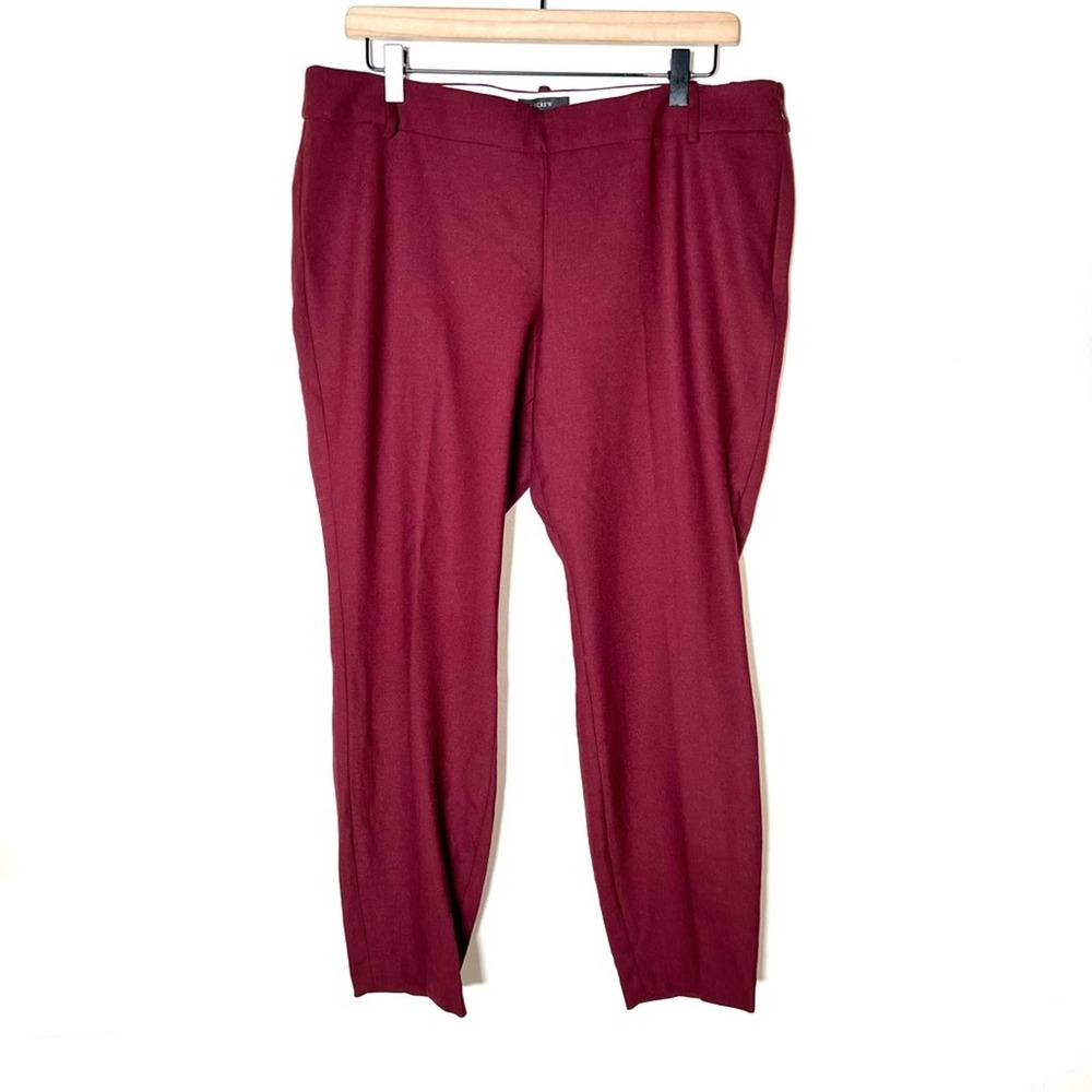 J. Crew wine red straight business casual Minnie dress pants size 12 B57